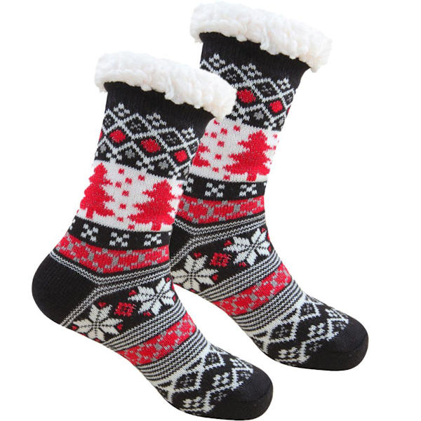 Pige Jule Slippers Strømper Skridsikre Fluffy Vinter Strømper Style 6 KLB