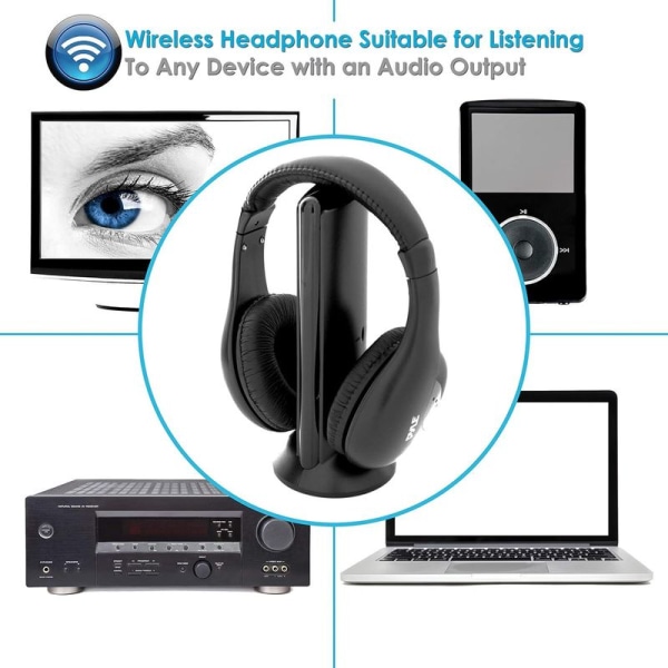 Stereo-trådløst-over-øre-kopfhører High-Fidelity-headset