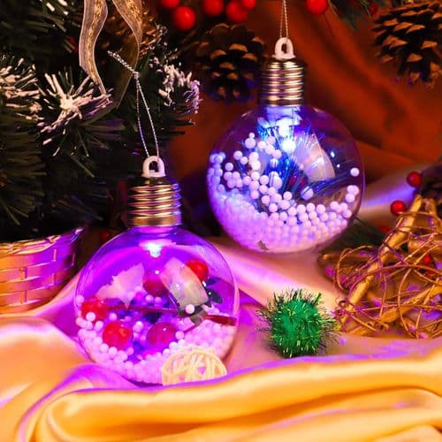 6-pakning LED julekule med lys Juletrekulelys