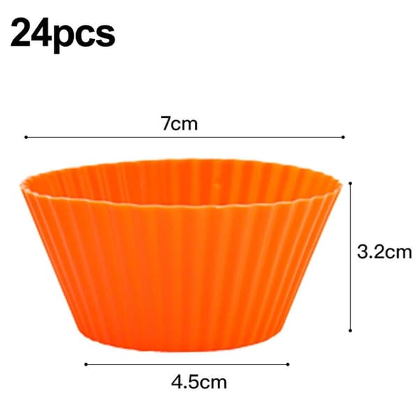 Silikone Mini Cupcake Holdere Mini Cupcake Cases Kage Orange KLB