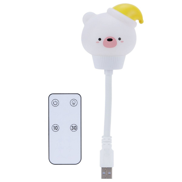 Söt USB LED-nattlampa, fjärrkontroll timing nattljus KLB