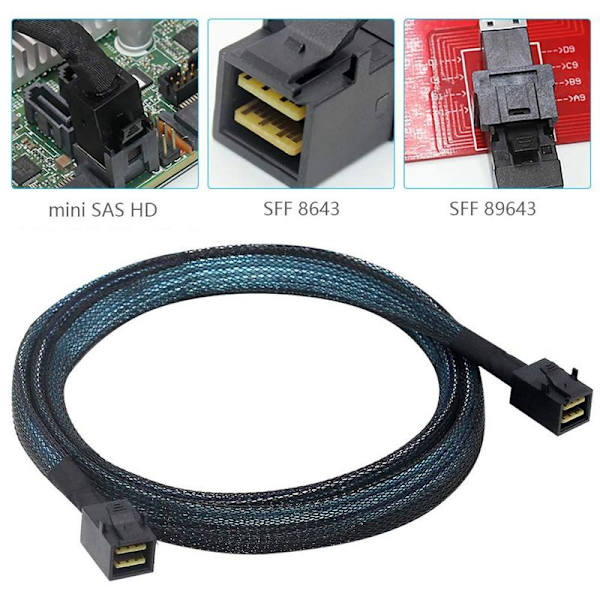 Sisäinen Mini SAS HD -kaapeli, Mini SAS SFF-8643 - Mini SAS 36-pin SFF-8643