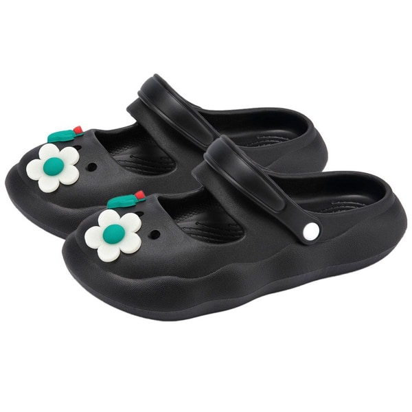 Kids Garden Clogs Slip On Shoes Summer Beach Water Sandals Black