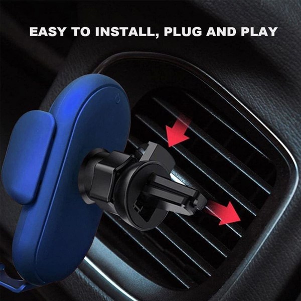 Smart biltelefonholder for trådløs lader Wireless Auto Sensing Blue