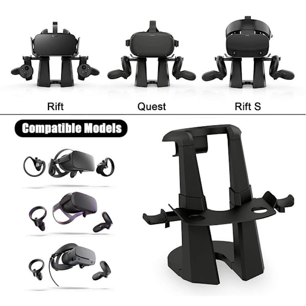 VR-headsetstativ med spelkontrollhållare för Oculus Rift-headset