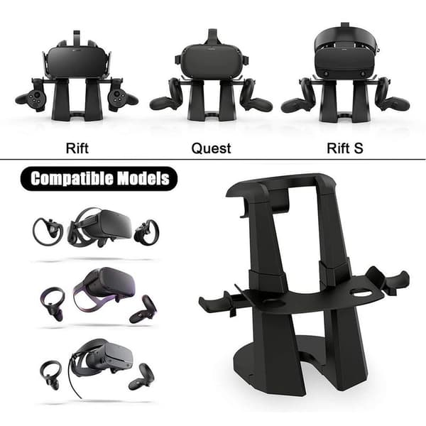 VR-hodesettstativ med spillkontrollerholder for Oculus Rift-hodesett