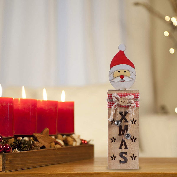 Lysende julepynt, julemand, snemand, rensdyr, juleaften