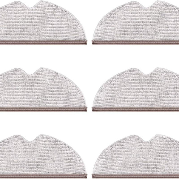 Pakke med 6 rengjøringskluter for Xiaomi Roborock S5 S50 S51 S55 S6 S6 MAXV S5 MAX