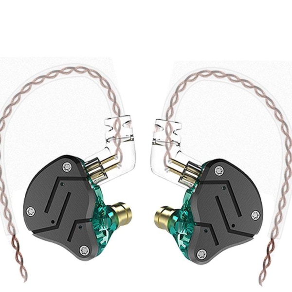 Kablede ørepropper Headset Hybrid-drivere med svart + cyan