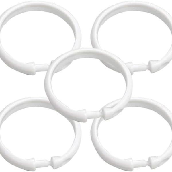 Topbathy gardinringar gardinringar O-formade duschdraperi krokar ringar för KLB