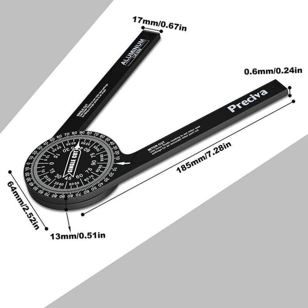 7 tommer aluminiumslegering geringsvinkelmåler