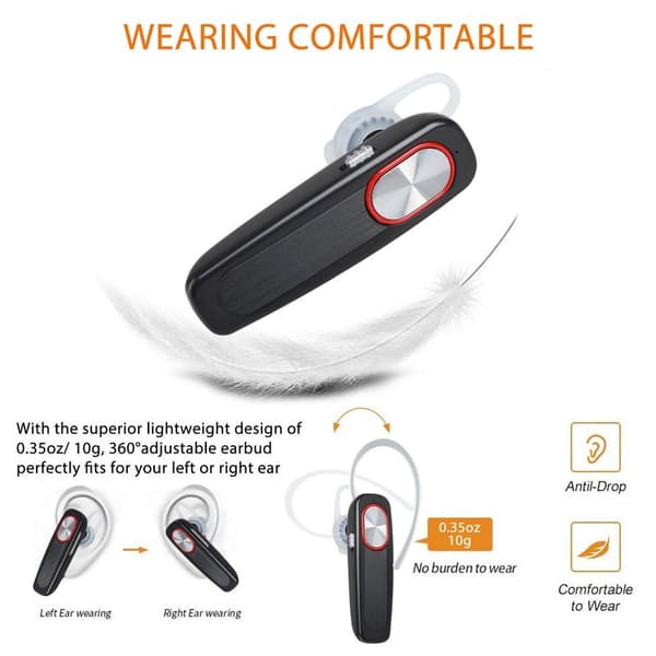 Trådløse Bluetooth-ørepropper for lastebilsjåfør-headset med støydemping