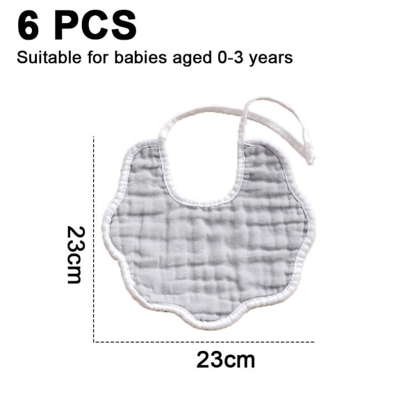 Pack Baby Drool Bibs Unisex Mjuka och Absorberande 8 Lager KLB