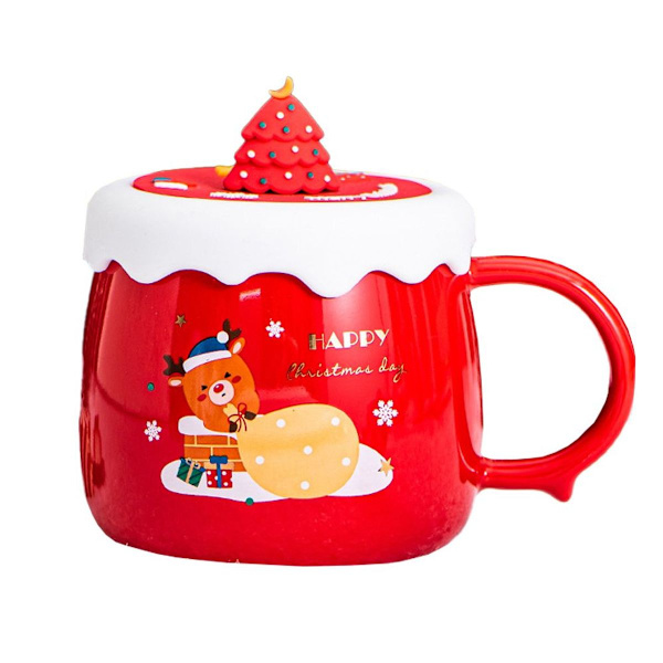 Keramisk julekaffekopp søt gave 3 401-500ml KLB