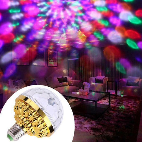 Fargerik roterende ball lys DJ krystall RGB festlys KLB