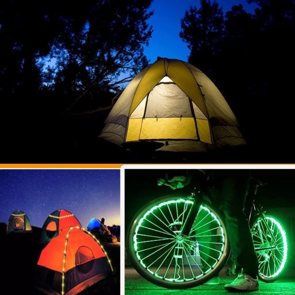 2m LED-stripe, USB LED-stripe med 24-knappers fjernkontroll