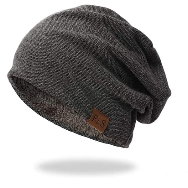 Joomouney Beanie Hat Mænd Kvinder Varm Plys Efterår Vinter Hat Slouch Hatte Blød