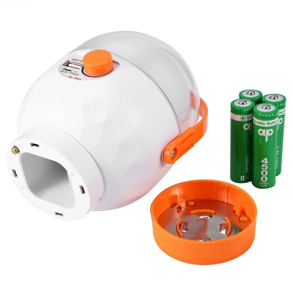 Bärbar utomhuscamping USB-laddningsbar LED-ljus tält KLB