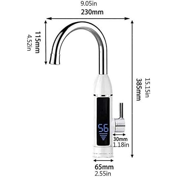 Elektrisk diskhohane med LED-temperaturvisning