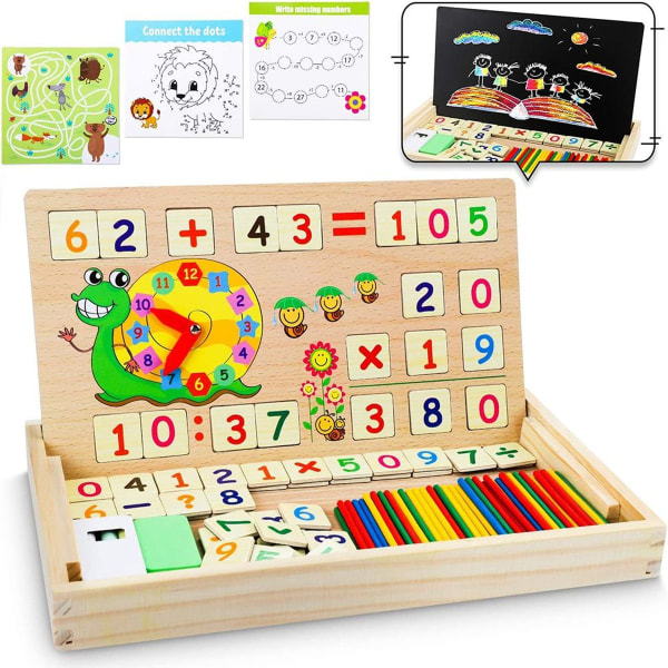 Matematik Montessori læringslegetøj med tællestave for alderen 3 og opefter KLB