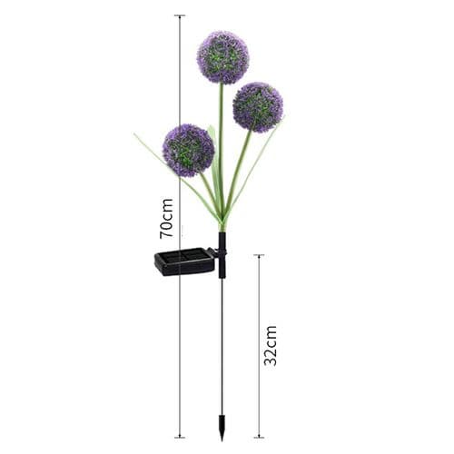 Pakke med Solcellehavepælelys, Udendørs Solcellelys i Løvetandblomst