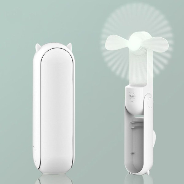Hand Mini Fan 3 in 1 Handheld tuuletin Kannettava USB valkoinen KLB