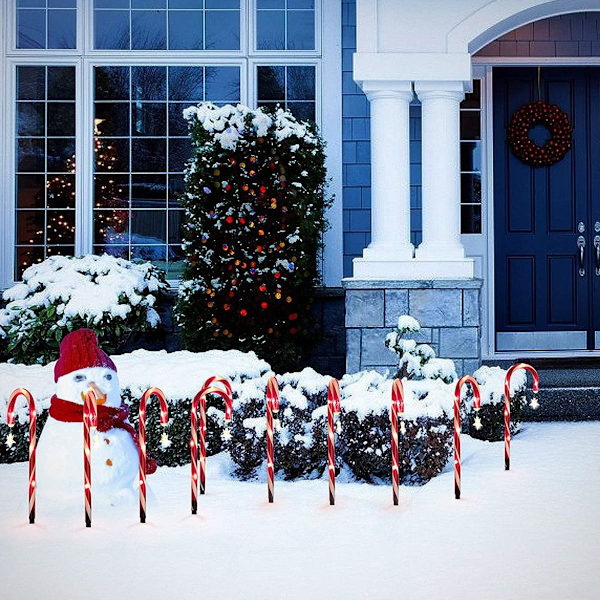 Festive LED solcelle-fe lys - 8 stk julestjernelys KLB