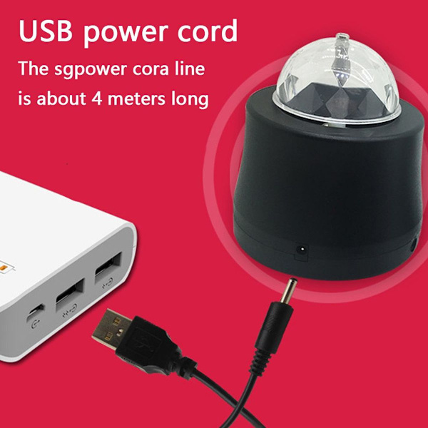 USB DJ-lys Billamp Diskotekslys Effekter Scenebelysning LED Krystal KLB