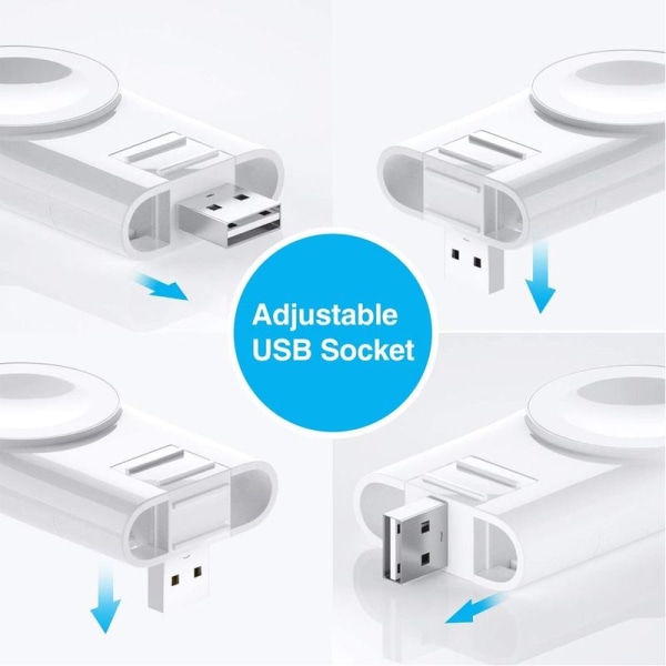 Trådløs oplader til Apple Watch, justerbar USB