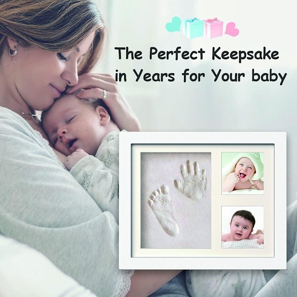 Baby håndavtrykk og fotavtrykk suvenirsett - Baby Print fotoramme KLB