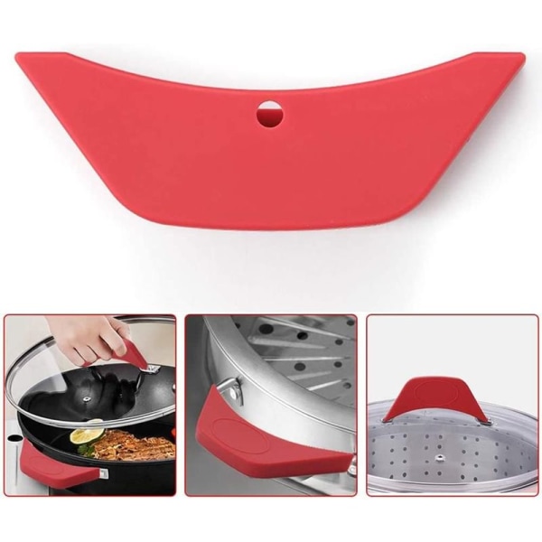 BESTonZON 3 Pairs Mini Oven Mitt Heat Resistant Cooking Clamp Handle Silicone