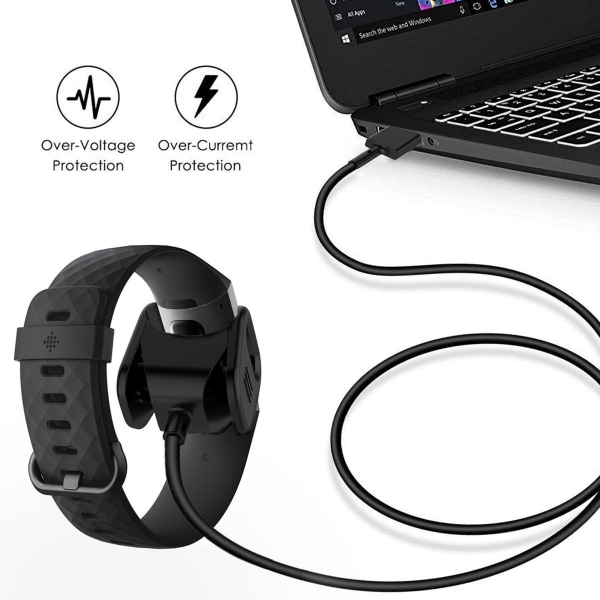 USB-laderdokkadapter ladekabel for Fitbit Charge 3 Fitness