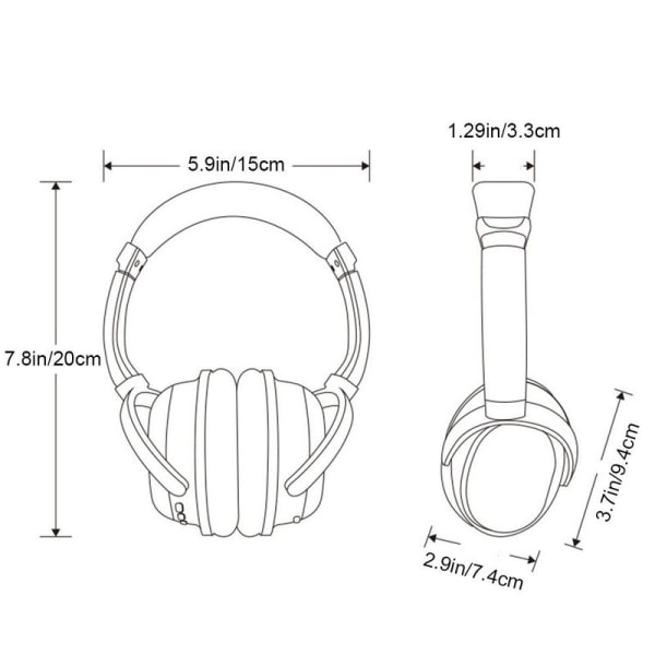 Aktive støjreducerende hovedtelefoner, over-ear Bluetooth