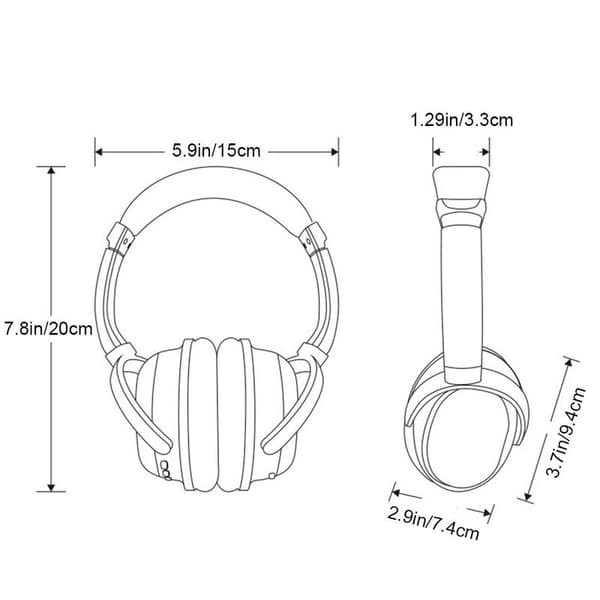 Hörlurar med aktiv brusreducering, over-ear Bluetooth