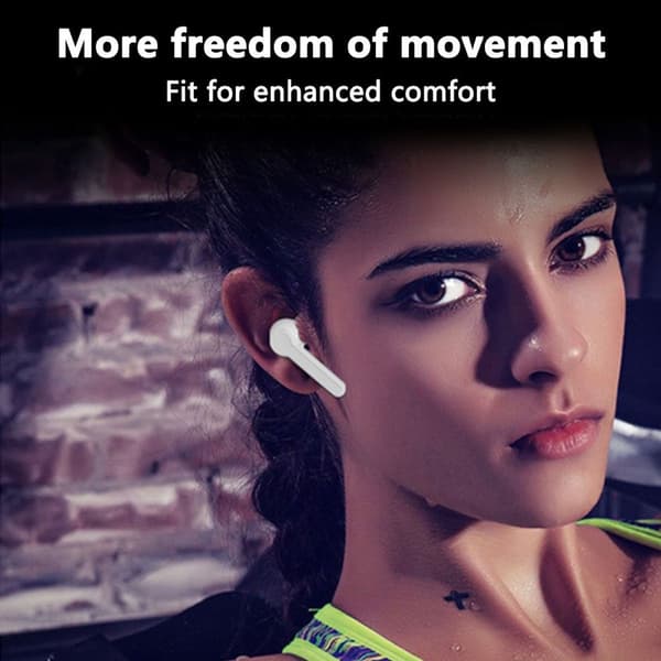 Bluetooth-hovedtelefoner, trådløse øretelefoner Bluetooth hvid