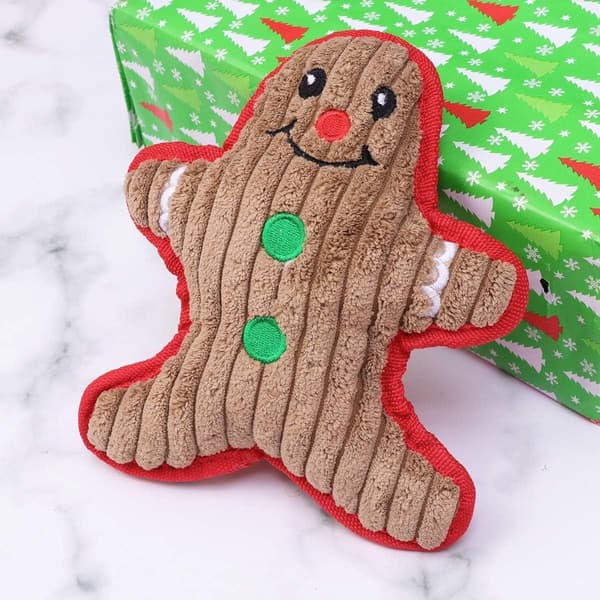 Julegave til hunde - Sød Gingerbread Man Jule-Kvæk KLB