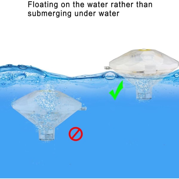 Undervandssvømmelys - vandtæt LED-svømmebassinbelysning med flere tilstande KLB