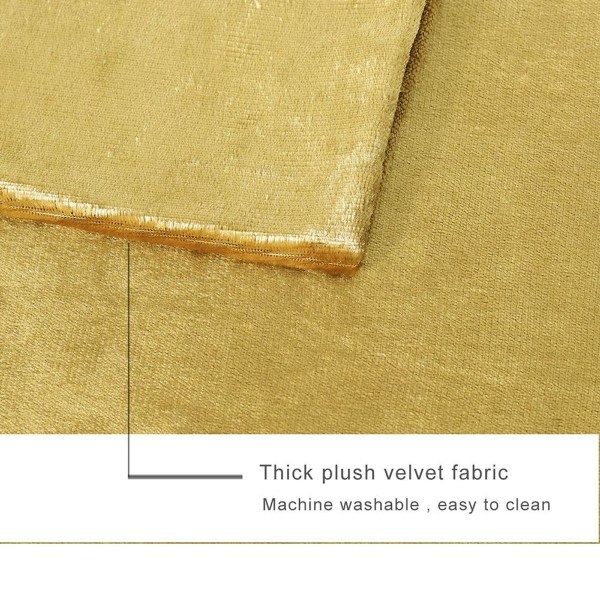 Fløjls Pudebetræk - Elegant Guld