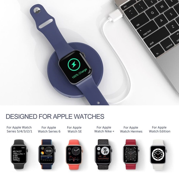 Apple Watch latausaseman ponnahdusikkunan johtoteline Sininen