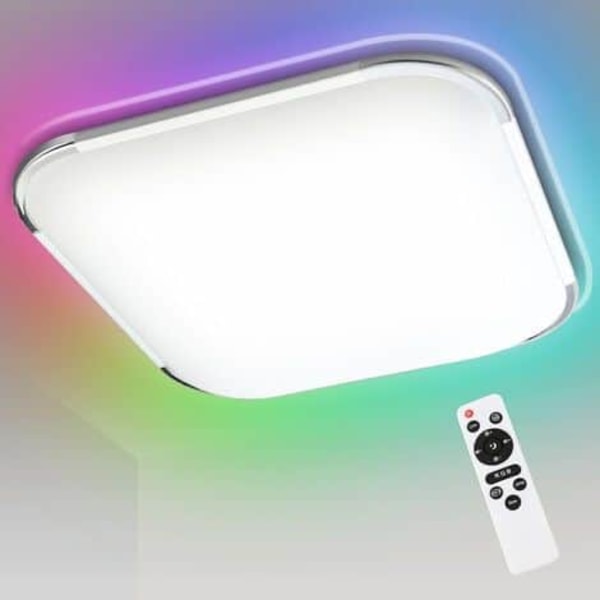 LED-taklampe 24W RGB Kontor taklamper Baderom taklampe belysning