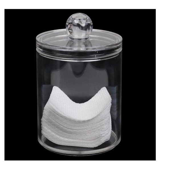 Akryl vatpind opbevaring vatrondel dispenser makeup organizer med låg