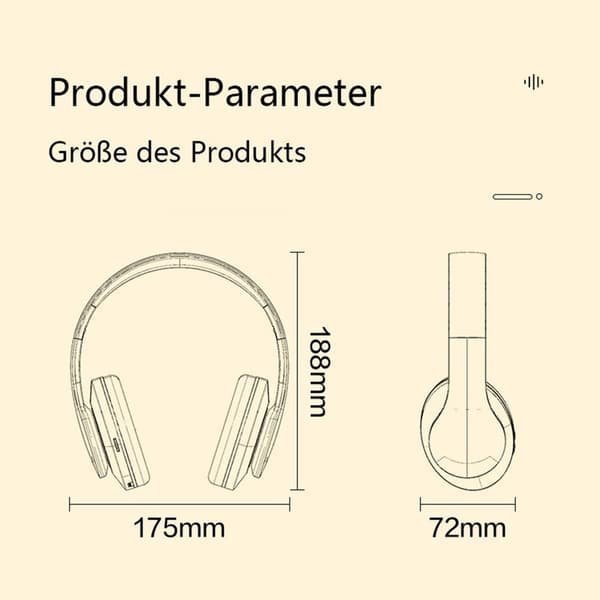 Bluetooth Over-Ear Hodetelefoner, Trådløse Stereo Foldbare Hodetelefoner Trådløse