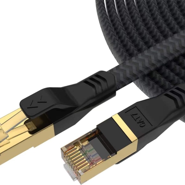Cat 7 Ethernet-kabel 3m Heavy Duty Flat Lang Internett