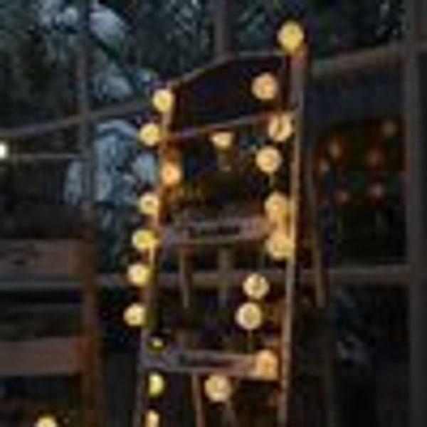 5m 40 LED Rattan Ball Fairy Lights Batteridrevet indendørs hjemmehavefest KLB
