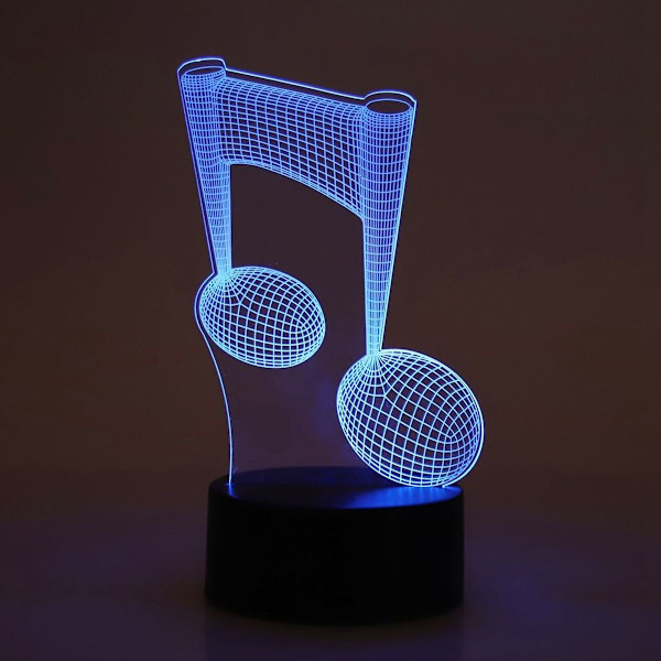 USB 4.5V 3W Syvfarge Lampe Base Touch Switch 3D Akryl KLB