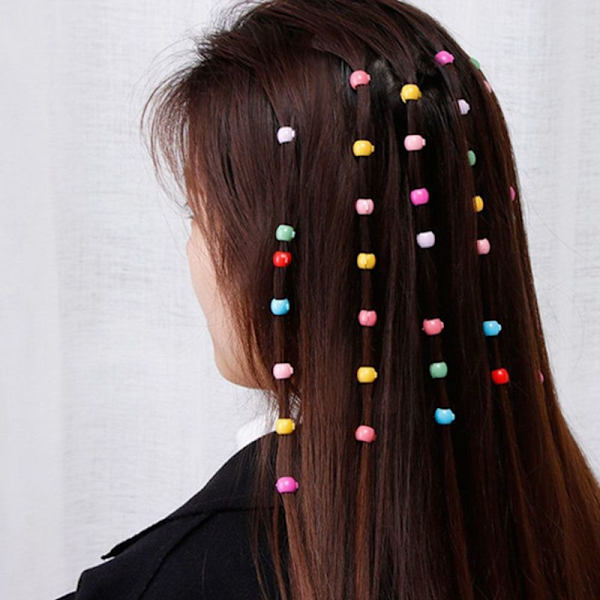 100 stk Mini Hårklemme Klips Fargerike Perle Hårnåler Klemmer Små