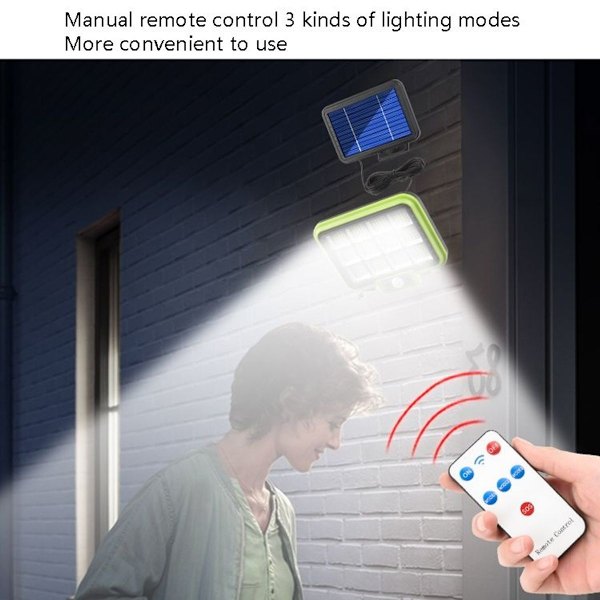 Squares 150COB utomhus vattentät solvägglampa med rörelsesensor