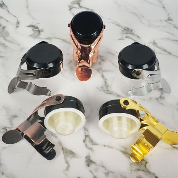 Champagne-propp med tätning, ingen tryckpump behövs - professionell guld