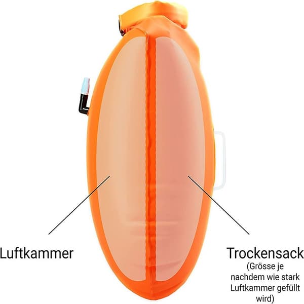 Simboja boj torr väska orange PVC säkerhet simboj simring KLB