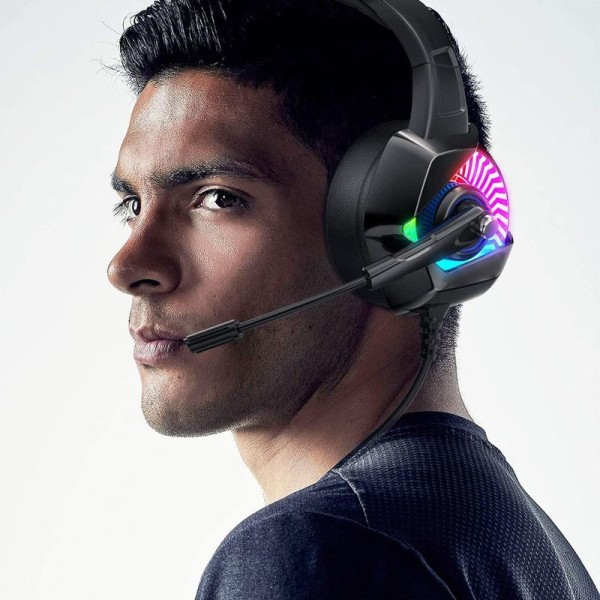 Gaming headset gaming hovedtelefoner med mikrofon støjreduktion